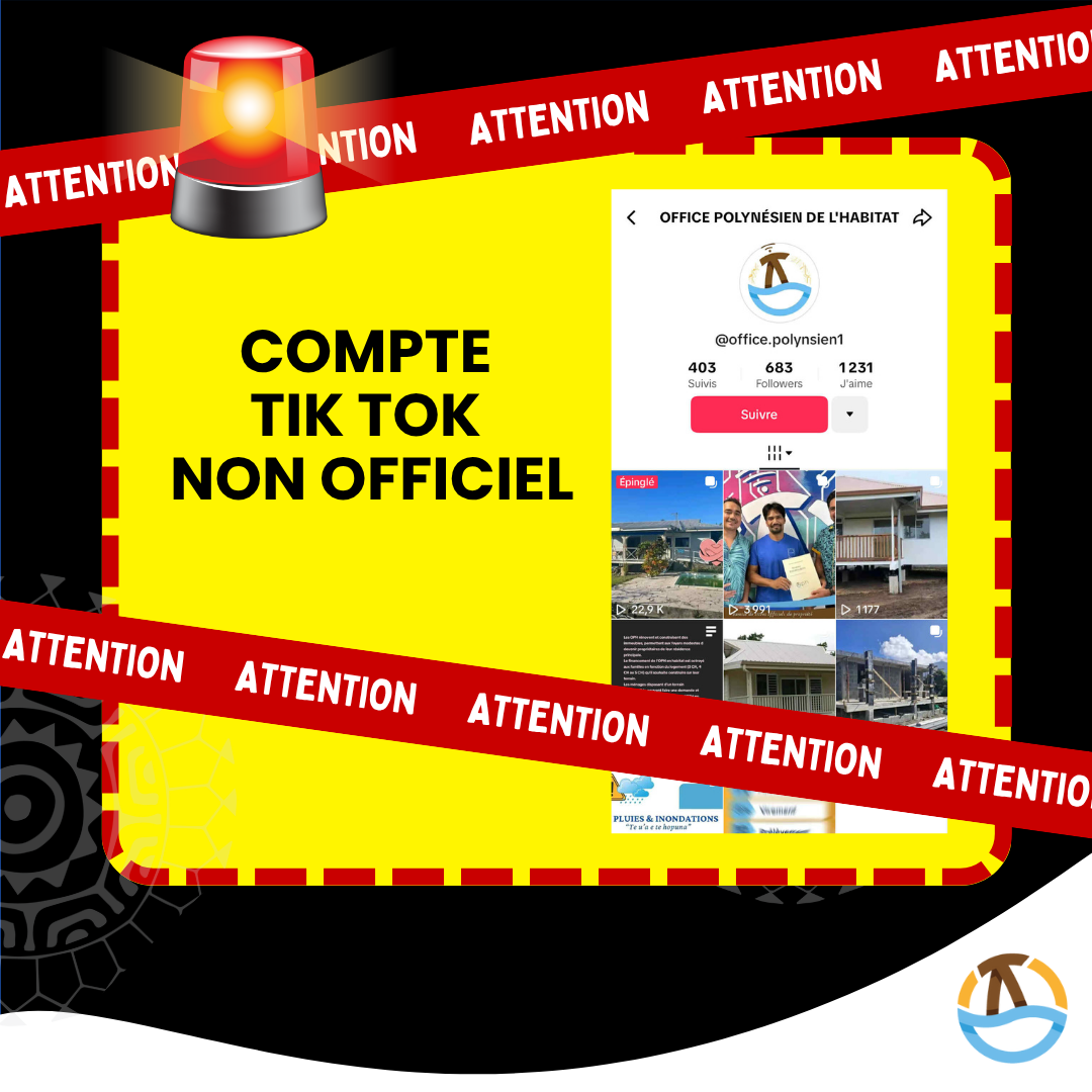 Attention : un faux compte TikTok utilisant le nom de l'OPH circule actuellement